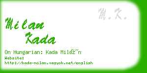 milan kada business card